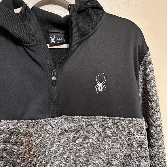 Spyder Men's Racer Quarter Zipper Pullover Hoodie size large - Picture 4 of 6